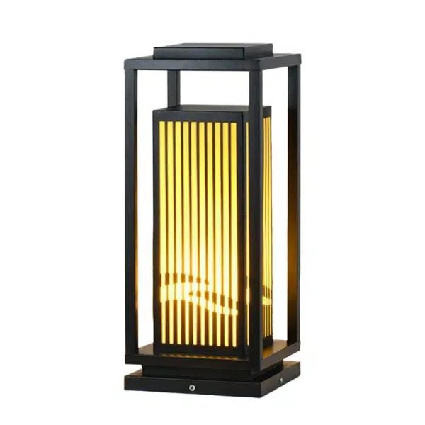 Modern Minimalist Stainless Steel & Resin Rectangular 1-Light Outdoor Light For Garden - Image 15