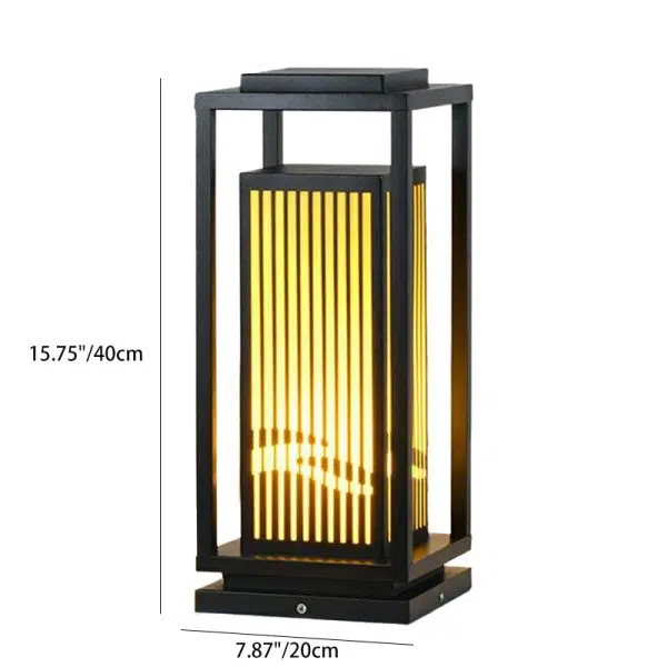 Modern Minimalist Stainless Steel & Resin Rectangular 1-Light Outdoor Light For Garden - Image 4