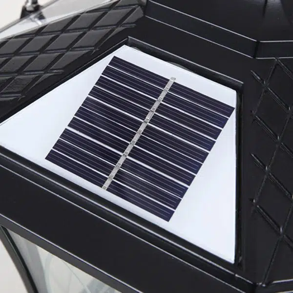 Traditional European Solar Aluminum Glass Octagonal LED Post Head Outdoor Light For Garden - Image 6