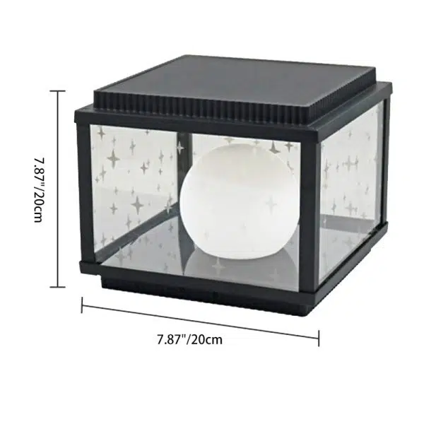 Modern Minimalist Aluminum & Glass Solar Powered LED Square Outdoor Light For Garden & Yard - Image 4