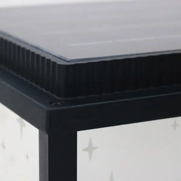 Modern Minimalist Aluminum & Glass Solar Powered LED Square Outdoor Light For Garden & Yard - Image 9