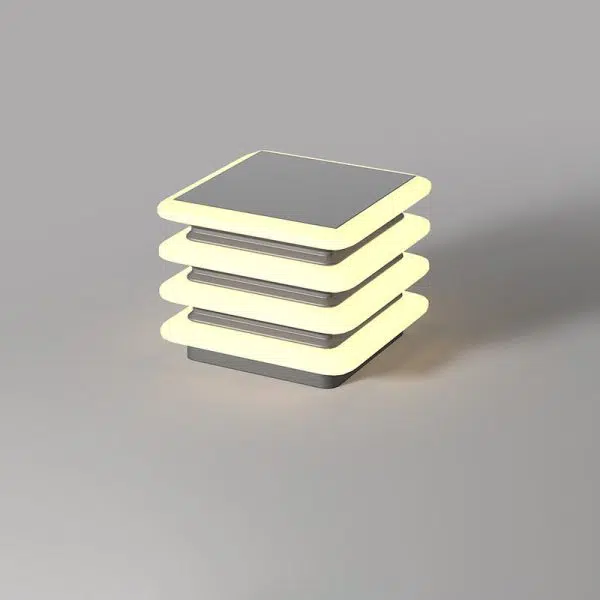 Modern Minimalist Stainless Steel & PE Round & Square LED Solar & Waterproof Outdoor Light For Garden, Yard & Patio - Image 11