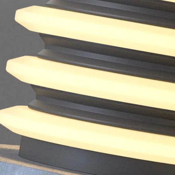 Modern Minimalist Stainless Steel & PE Round & Square LED Solar & Waterproof Outdoor Light For Garden, Yard & Patio - Image 8