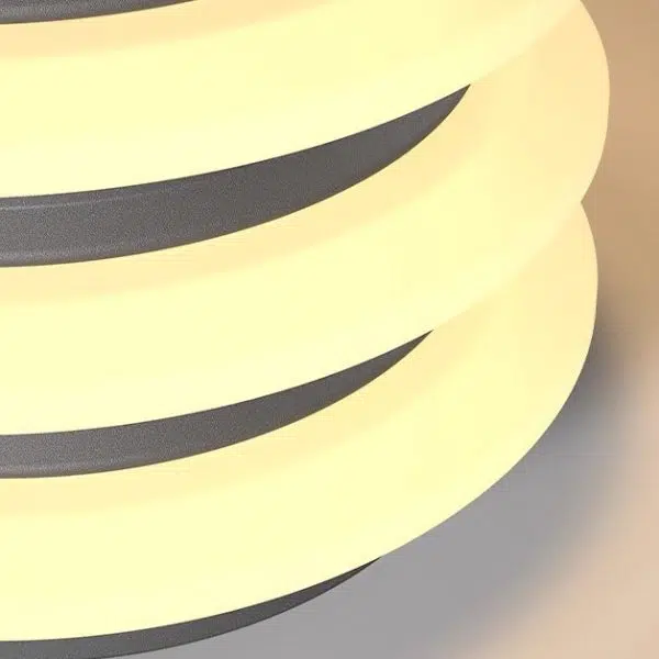 Modern Minimalist Stainless Steel & PE Round & Square LED Solar & Waterproof Outdoor Light For Garden, Yard & Patio - Image 9