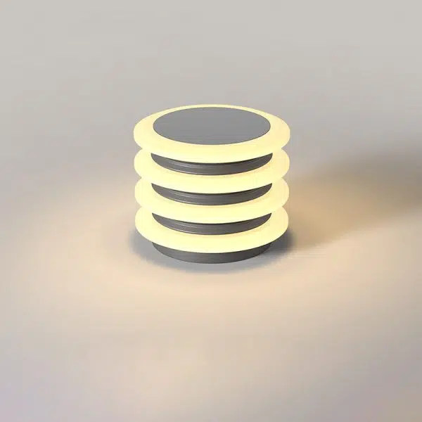 Modern Minimalist Stainless Steel & PE Round & Square LED Solar & Waterproof Outdoor Light For Garden, Yard & Patio - Image 12