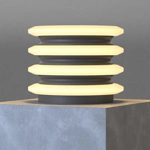 Modern Minimalist Stainless Steel & PE Round & Square LED Solar & Waterproof Outdoor Light For Garden, Yard & Patio - Image 16