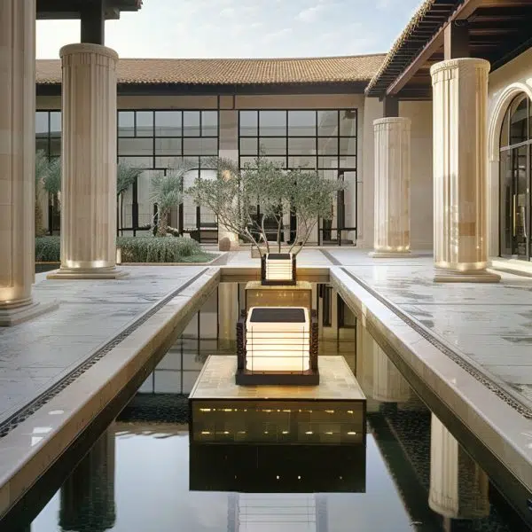 Modern Minimalist Metal, Rotomolded & Acrylic Square LED Outdoor Light With Solar & Waterproof Design For Garden & Patio - Image 17