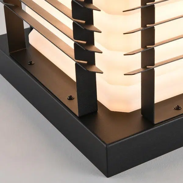 Modern Minimalist Metal, Rotomolded & Acrylic Square LED Outdoor Light With Solar & Waterproof Design For Garden & Patio - Image 7