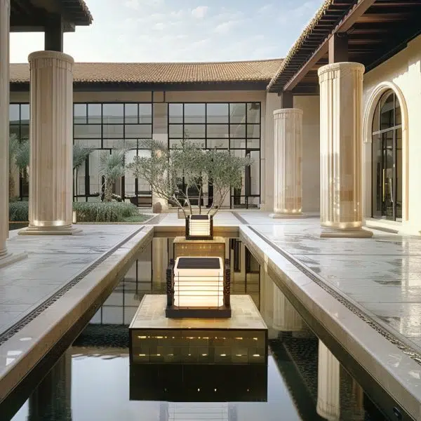 Modern Minimalist Metal, Rotomolded & Acrylic Square LED Outdoor Light With Solar & Waterproof Design For Garden & Patio - Image 16