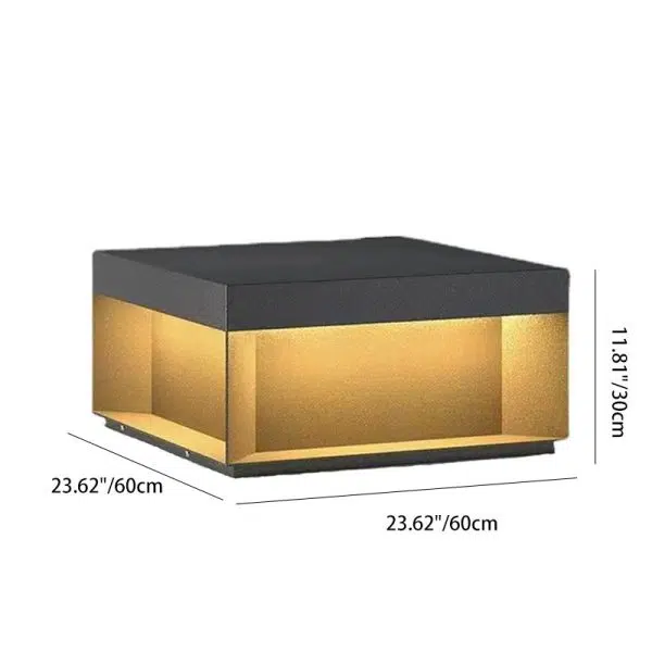 Modern Minimalist Stainless Steel Square LED Outdoor Light With Solar & Waterproof Features For Garden, Patio, Gate - Image 9