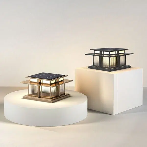 Modern Minimalist Stainless Steel & Glass Square LED Outdoor Light With Solar & Waterproof Design For Courtyard, Balcony & Entryway - Image 16