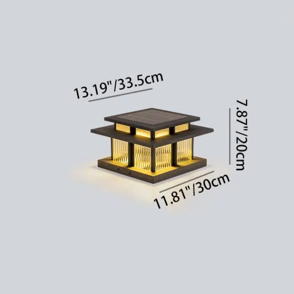 Modern Minimalist Stainless Steel & Glass Square LED Outdoor Light With Solar & Waterproof Design For Courtyard, Balcony & Entryway - Image 5