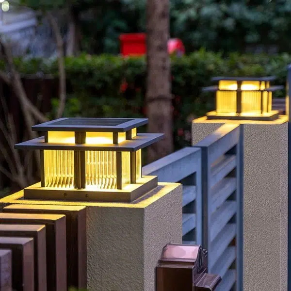 Modern Minimalist Stainless Steel & Glass Square LED Outdoor Light With Solar & Waterproof Design For Courtyard, Balcony & Entryway - Image 18