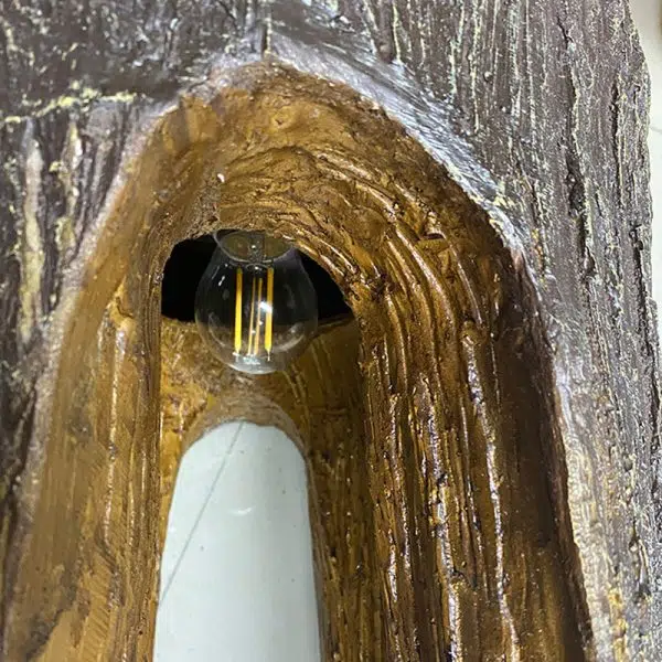 Contemporary Creative Fiberglass Resin Tree Stump 1-Light Outdoor Light Landscape Lighting For Garden & Patio - Image 11