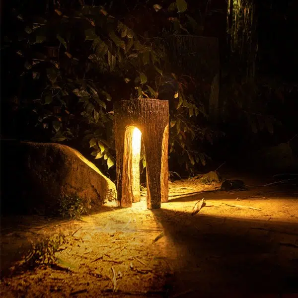 Contemporary Creative Fiberglass Resin Tree Stump 1-Light Outdoor Light Landscape Lighting For Garden & Patio - Image 4