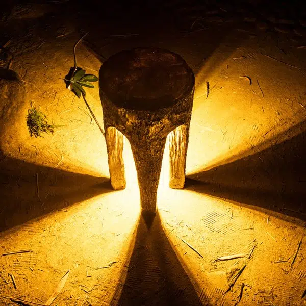 Contemporary Creative Fiberglass Resin Tree Stump 1-Light Outdoor Light Landscape Lighting For Garden & Patio - Image 3