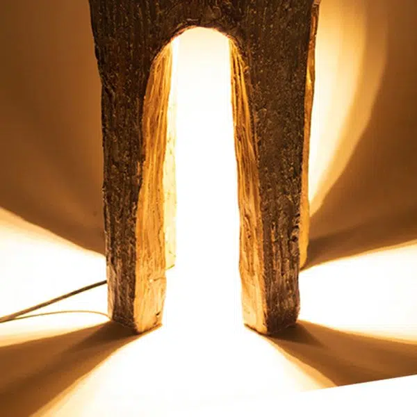 Contemporary Creative Fiberglass Resin Tree Stump 1-Light Outdoor Light Landscape Lighting For Garden & Patio - Image 13