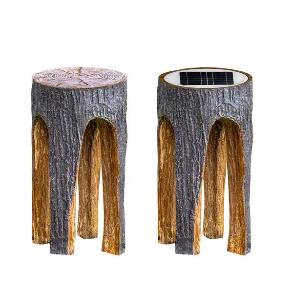 Contemporary Creative Fiberglass Resin Tree Stump 1-Light Outdoor Light Landscape Lighting For Garden & Patio - Image 20