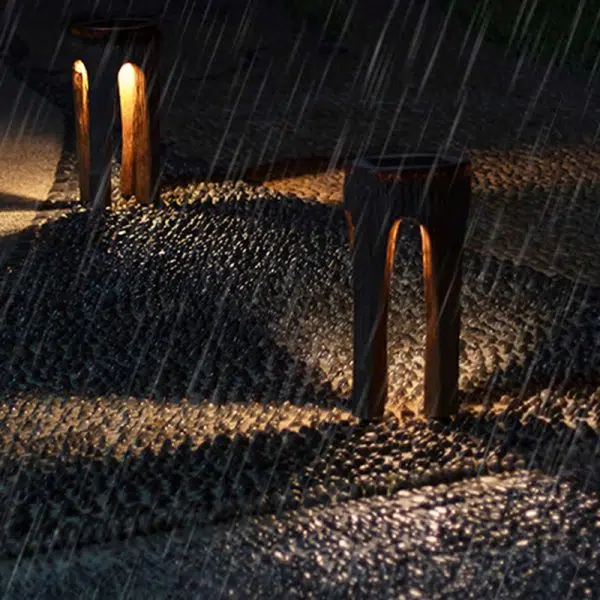 Contemporary Creative Fiberglass Resin Tree Stump 1-Light Outdoor Light Landscape Lighting For Garden & Patio - Image 2