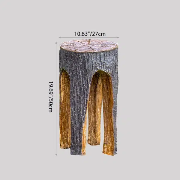Contemporary Creative Fiberglass Resin Tree Stump 1-Light Outdoor Light Landscape Lighting For Garden & Patio - Image 8