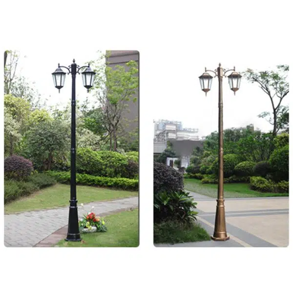 Traditional European Waterproof Aluminum Glass Lantern-Style 2/3-Light Outdoor Light Landscape Lighting For Garden & Outdoor Patio - Image 12