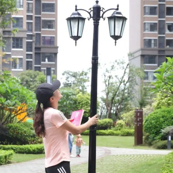 Traditional European Waterproof Aluminum Glass Lantern-Style 2/3-Light Outdoor Light Landscape Lighting For Garden & Outdoor Patio - Image 14