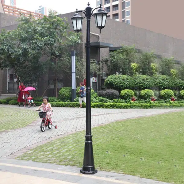 Traditional European Waterproof Aluminum Glass Lantern-Style 2/3-Light Outdoor Light Landscape Lighting For Garden & Outdoor Patio - Image 13