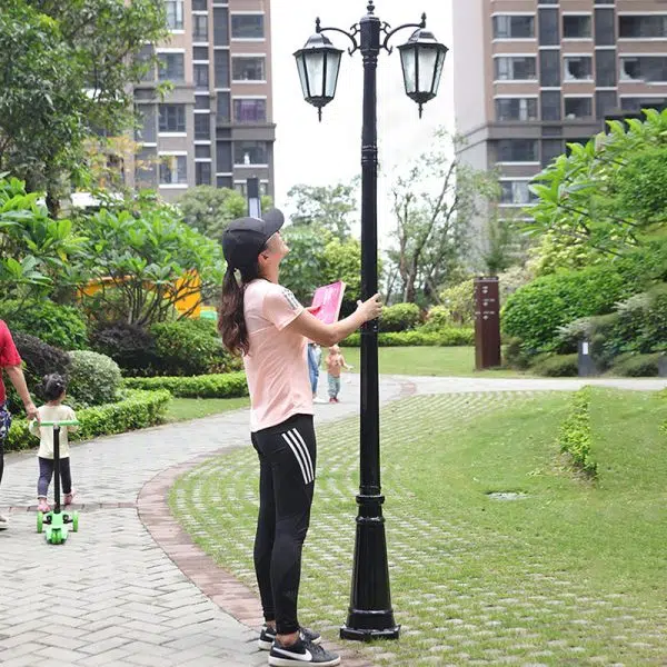 Traditional European Waterproof Aluminum Glass Lantern-Style 2/3-Light Outdoor Light Landscape Lighting For Garden & Outdoor Patio - Image 15