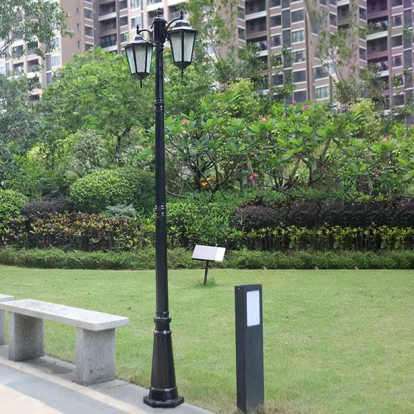 Traditional European Waterproof Aluminum Glass Lantern-Style 2/3-Light Outdoor Light Landscape Lighting For Garden & Outdoor Patio - Image 3