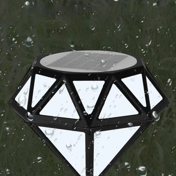 Contemporary Creative Solar Waterproof Aluminum & PC Diamond LED Outdoor Light Landscape Lighting For Garden & Outdoor Patio - Image 12