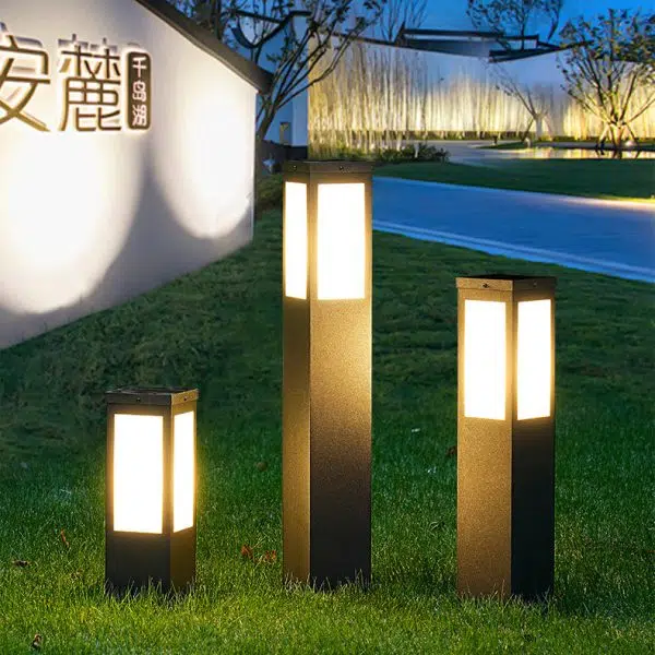 Modern Minimalist Solar Waterproof Metal & PC Pillar LED Outdoor Light Landscape Lighting For Garden & Outdoor Patio - Image 15