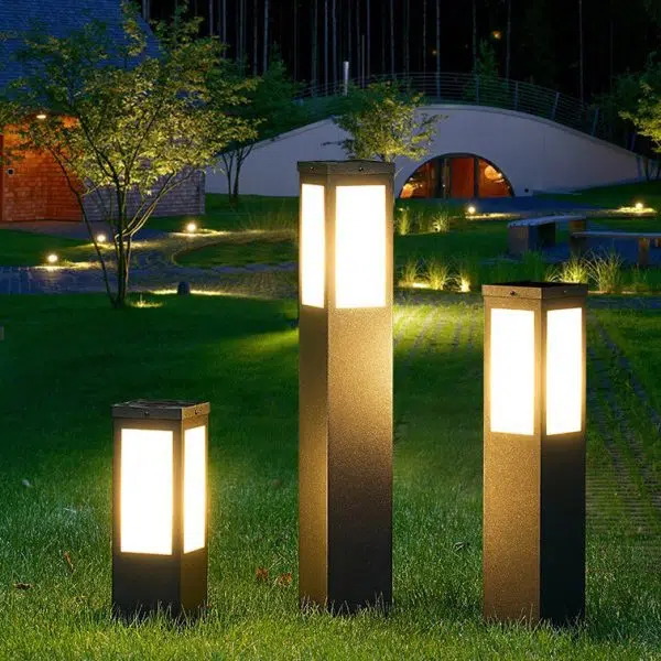 Modern Minimalist Solar Waterproof Metal & PC Pillar LED Outdoor Light Landscape Lighting For Garden & Outdoor Patio - Image 18