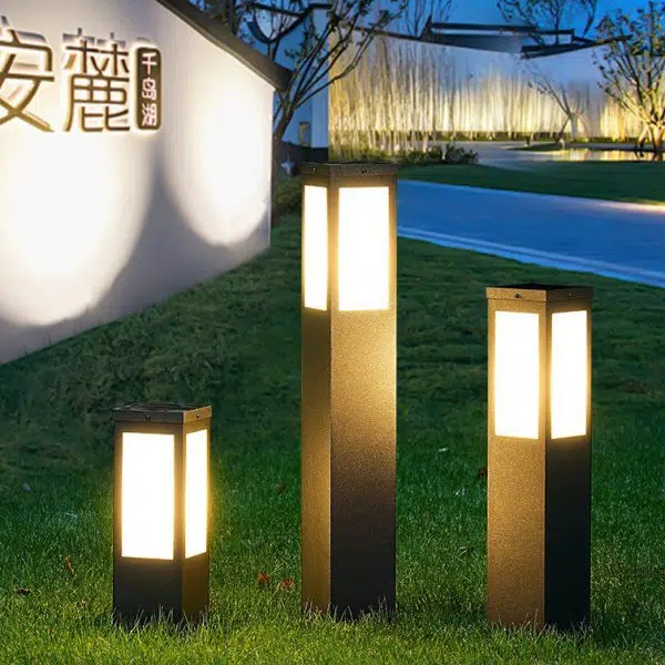 Modern Minimalist Solar Waterproof Metal & PC Pillar LED Outdoor Light Landscape Lighting For Garden & Outdoor Patio - Image 3