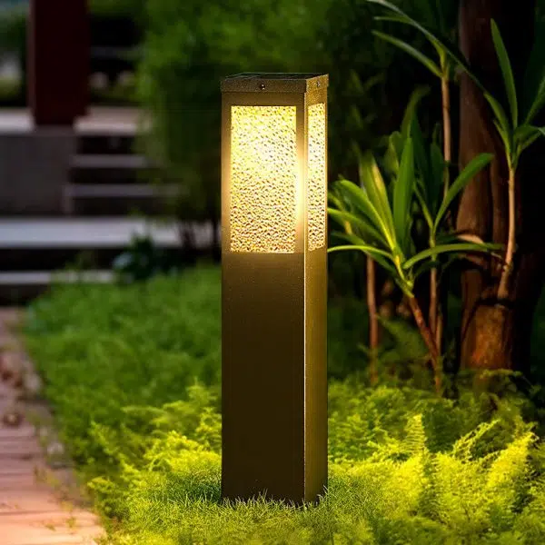 Modern Minimalist Solar Waterproof Metal & Glass Diamond-Texture LED Outdoor Light Landscape Lighting For Garden & Outdoor Patio - Image 18