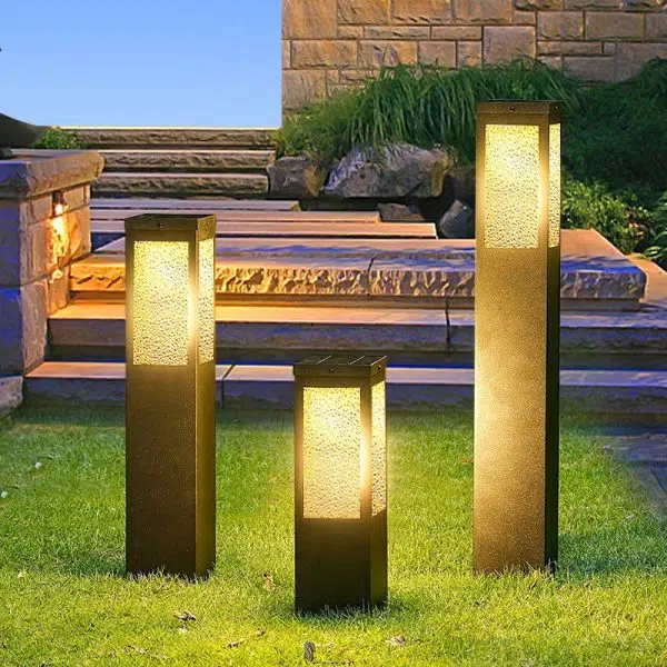 Modern Minimalist Solar Waterproof Metal & Glass Diamond-Texture LED Outdoor Light Landscape Lighting For Garden & Outdoor Patio - Image 19