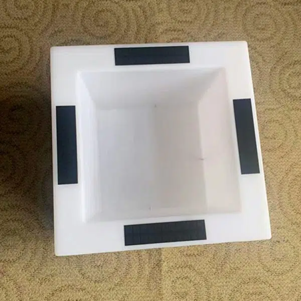 Modern Art Deco Solar Waterproof PE Square Planter LED Outdoor Light Landscape Lighting For Garden & Outdoor Patio - Image 10