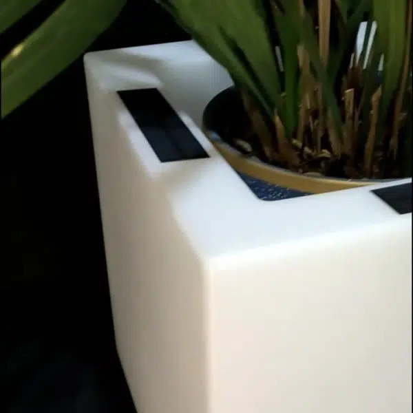 Modern Art Deco Solar Waterproof PE Square Planter LED Outdoor Light Landscape Lighting For Garden & Outdoor Patio - Image 12