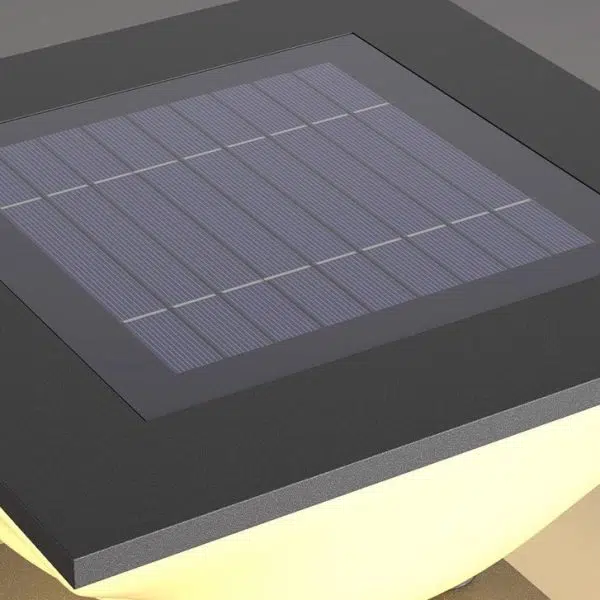 Modern Minimalist Square Acrylic Stainless Steel LED Solar Post Head Landscape Light For Garden - Image 8