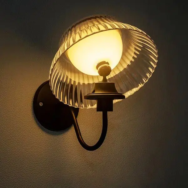 Modern Minimalist Round Half Ball Curved Pole Iron ABS LED Outdoor Wall Sconce Lamp For Garden - Image 2