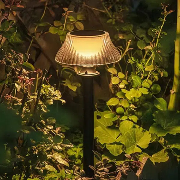 Modern Minimalist Round Half Ball Long Pole Iron ABS LED Ground Plug Outdoor Light For Garden - Image 2