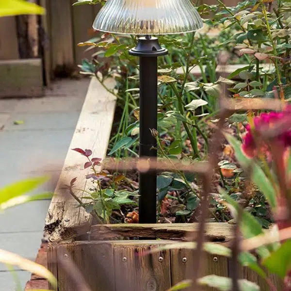 Modern Minimalist Round Half Ball Long Pole Iron ABS LED Ground Plug Outdoor Light For Garden - Image 6