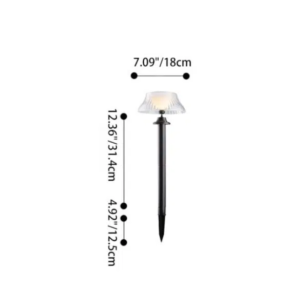 Modern Minimalist Round Half Ball Long Pole Iron ABS LED Ground Plug Outdoor Light For Garden - Image 4