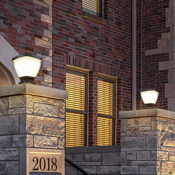 Modern Minimalist Solar Waterproof Square Aluminum PC LED Post Head Light For Garden - Image 7