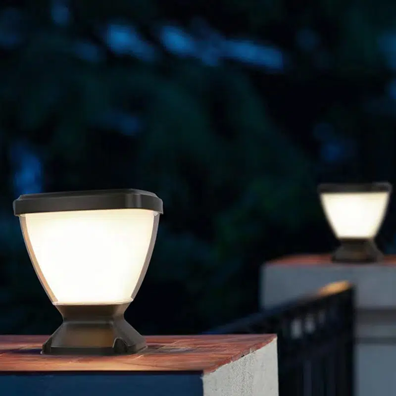 BS-Lighting-LC02854-8-3b9e71a1-e4b3-412a-a4c6-ef73824ba119.jpg Modern Minimalist Solar Waterproof Square Aluminum PC LED Post Head Light For Garden - Image 1