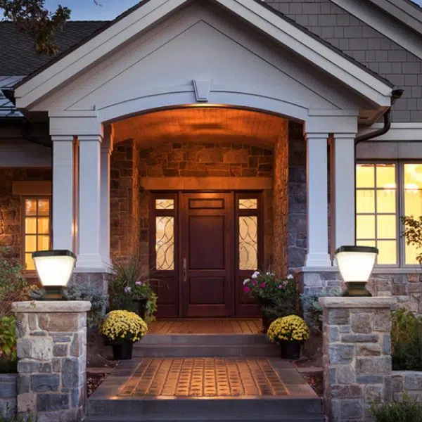 Modern Minimalist Solar Waterproof Square Aluminum PC LED Post Head Light For Garden - Image 9