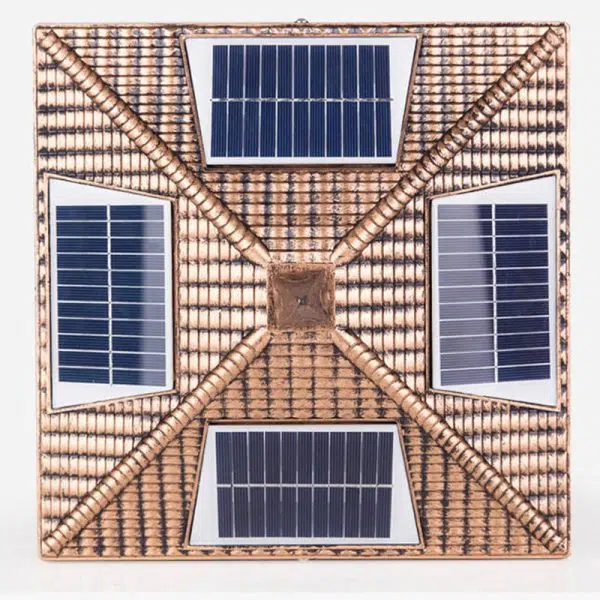 Traditional Chinese Solar Waterproof Quadrangle House Shape Aluminum LED Post Head Light Outdoor Light For Garden - Image 7