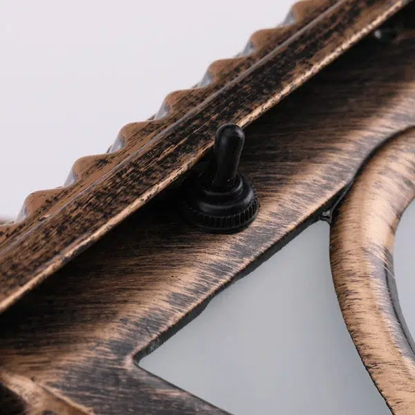 Traditional Chinese Solar Waterproof Quadrangle Carved Aluminum Glass LED Post Head Light Outdoor Light For Garden - Image 5