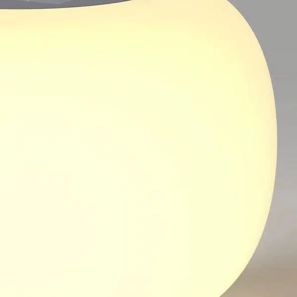 Modern Minimalist Solar Waterproof Portable Oval PE Shade Iron LED Outdoor Light For Garden - Image 7