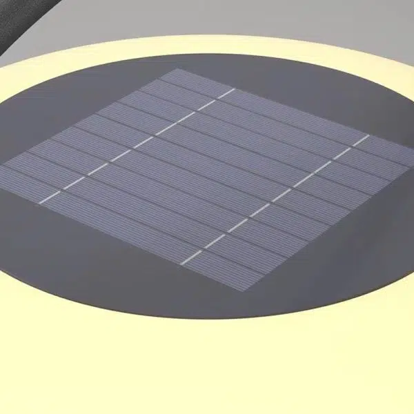 Modern Minimalist Solar Waterproof Portable Oval PE Shade Iron LED Outdoor Light For Garden - Image 6