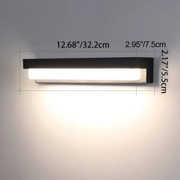 Modern Minimalist Solar Waterproof Sensor Rectangular ABS LED Wall Sconce Lamp For Outdoor Patio - Image 4